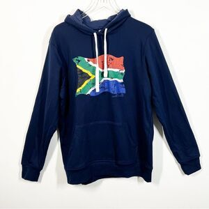 South African NWT Men's Women's Size XL Blue Flag Earth Lover Hoodie Sweatshirt